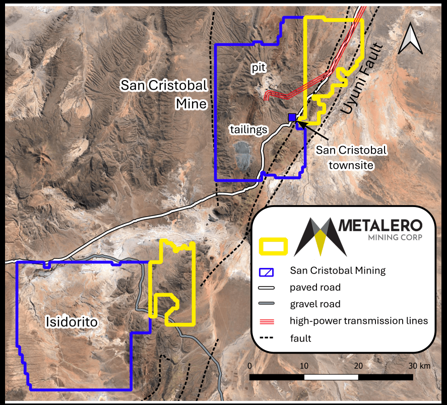 Bordering the San Cristobal Mine